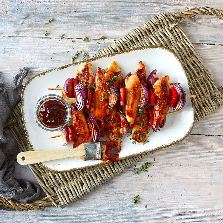 Rezeptbild Glasierte Hähnchenspiesse